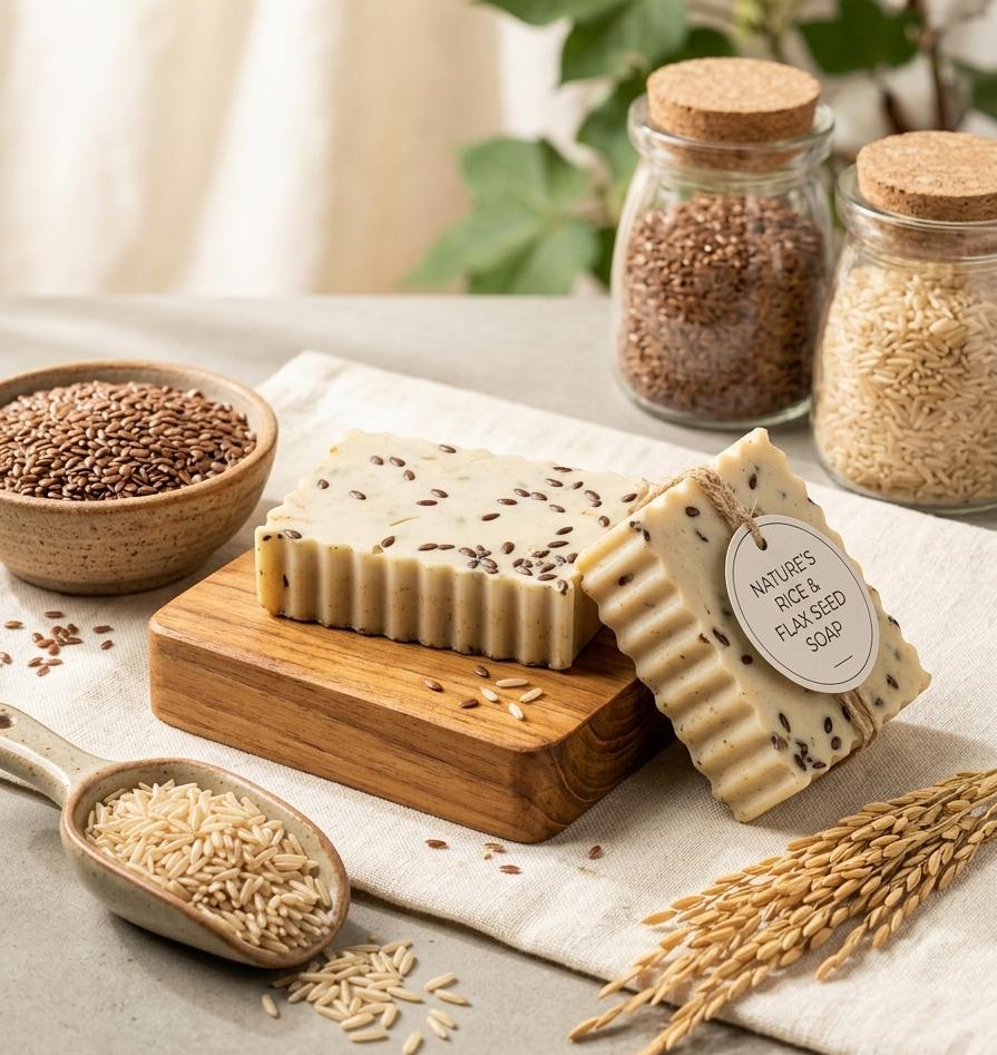 GLOW SOAP | Rice & FlexSeed Soap